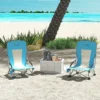 Set van 2 opvouwbare campingstoelen met drankhouder, netrugleuning, draagtas, opvouwbare stoel, opvouwbare vissersstoel, outdoor vissersstoel tot 120 kg, tuinstoel voor tuin, strand 2