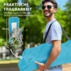 Set van 2 opvouwbare campingstoelen met drankhouder, netrugleuning, draagtas, opvouwbare stoel, opvouwbare vissersstoel, outdoor vissersstoel tot 120 kg, tuinstoel voor tuin, strand 5