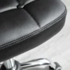Set van 2 rolkrukken met rugleuning draaikruk, verstelbare werkkruk, kunstleer+staal, donkergrijs, 45x47x72 87cm 10