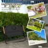 Set van 2 tuinbanken, zitbank, opvouwbare campingbank, klapbank tot 220 kg belastbaar, voor camping, terras, gaas, zwart, 108 x 65 x 73 cm 5