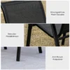 Set van 2 tuinstoelen stapelstoel met armleuning eetstoelen tuin metaal mesh stof zwart 70 x 54 x 90 cm 7