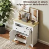 Sideboard keukenkast met 2 lades, soft close dubbele deur, verstelbare legplank, moderne opbergkast voor woonkamer, slaapkamer 79 x 35 x 80 cm wit 5