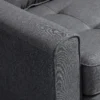 Slaapbank klapbank 2 zits, bedbank met slaapfunctie, linnen touch, rubberhout, grijs, 147,5x75x85cm 10