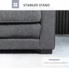 Slaapbank klapbank 2 zits, bedbank met slaapfunctie, linnen touch, rubberhout, grijs, 147,5x75x85cm 8