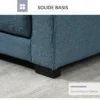 Slaapbank klapbank 2 zits stoffenbank bedbank sofa met slaapfunctie bankstel linnen touch rubberhout blauw 147,5 x 75 x 85 cm 8