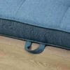 Slaapbank klapbank 2 zits stoffenbank bedbank sofa met slaapfunctie bankstel linnen touch rubberhout blauw 147,5 x 75 x 85 cm 9