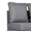 Slaapstoel 3 in 1 uitschuifbare slaapbank met bedfunctie 2 zits sofa met verstelbare rugleuning, zijtas, kussen, wielen, tot 300 kg, voor kleine ruimte donkergrijs 10