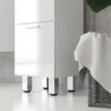 Smalle badkamerkast, toilet kast met verstelbaar plank, 3 laden, badkamerkast voor kleine ruimtes badkamer, woonkamer 30 x 30 x 93 cm wit 10