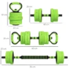 Sportnow 4 in 1 halterset 20 kg verstelbare dumbbell & barbell kettlebell push up handvatten professioneel krachttraining en gewichtheffen voor thuis fitness 4