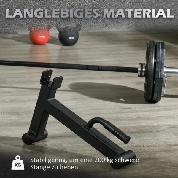 Sportnow barbell jack deadlift jack met antislip handvat, deadlift barbell lifter, barbell standaard voor het laden van barbell gewichten, gewichtheffen, krachttraining 6