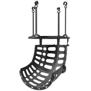 Sportnow basketbal rebounder, 360° draaibaar basketbal terugloopopzetstuk, basketbal terughalingssysteem voor basketbal schietoefeningen, met terugslag helling, indoor outdoor, zwart 1
