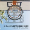 Sportnow basketbal rebounder, 360° draaibaar basketbal terugloopopzetstuk, basketbal terughalingssysteem voor basketbal schietoefeningen, met terugslag helling, indoor outdoor, zwart 5