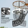 Sportnow basketbal rebounder, 360° draaibaar basketbal terugloopopzetstuk, basketbal terughalingssysteem voor basketbal schietoefeningen, met terugslag helling, indoor outdoor, zwart 7