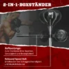 Sportnow bokszak, boksstandaard met punchingbal, reflexstang, 1,63 2,05 m in hoogte verstelbare standboksbal met pratze, standbokstrainer voor boksen, hdpe, kunstleer 5