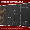 Sportnow bokszak, boksstandaard met punchingbal, reflexstang, 1,63 2,05 m in hoogte verstelbare standboksbal met pratze, standbokstrainer voor boksen, hdpe, kunstleer 6