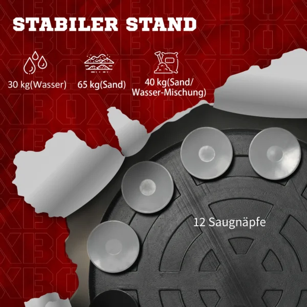 Sportnow bokszak, boksstandaard met punchingbal, reflexstang, 1,63 2,05 m in hoogte verstelbare standboksbal met pratze, standbokstrainer voor boksen, hdpe, kunstleer 7