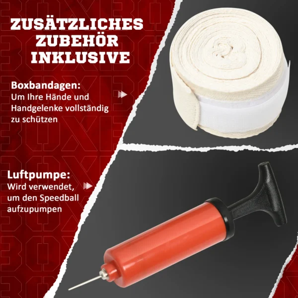 Sportnow bokszak, boksstandaard met punchingbal, reflexstang, 1,63 2,05 m in hoogte verstelbare standboksbal met pratze, standbokstrainer voor boksen, hdpe, kunstleer 8