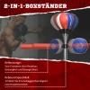 Sportnow bokszak met boksstandaard en stootbal, in hoogte verstelbaar 1,63 2,05 m, reflexstang met stootkussen, hdpe & kunstleer voor effectieve training 5