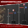 Sportnow bokszak met boksstandaard en stootbal, in hoogte verstelbaar 1,63 2,05 m, reflexstang met stootkussen, hdpe & kunstleer voor effectieve training 6