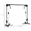 Sportnow kabeltrekkrachtstation voor thuis, stapelgewichten tot 50kg belasting per kant, kabeltrekstation met handvatten, vrijstaande kabeltoren kabeltrektoren voor oefeningen homegym 245 x 207 cm 4