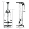 Sportnow krachtstation in hoogte verstelbaar 25 165 cm met dual pulley systemen adapters multifunctioneel trainingsapparaat max. 120 kg, voor thuis training 62 x 60 x 200 cm zwart 4