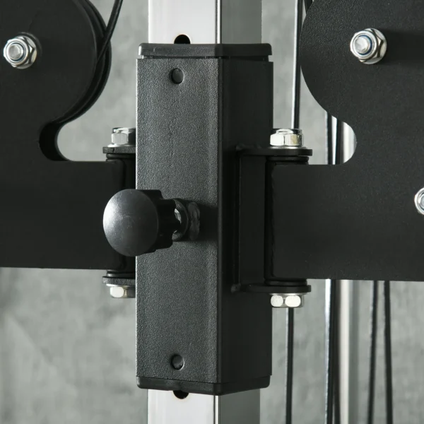 Sportnow krachtstation in hoogte verstelbaar 25 165 cm met dual pulley systemen adapters multifunctioneel trainingsapparaat max. 120 kg, voor thuis training 62 x 60 x 200 cm zwart 9
