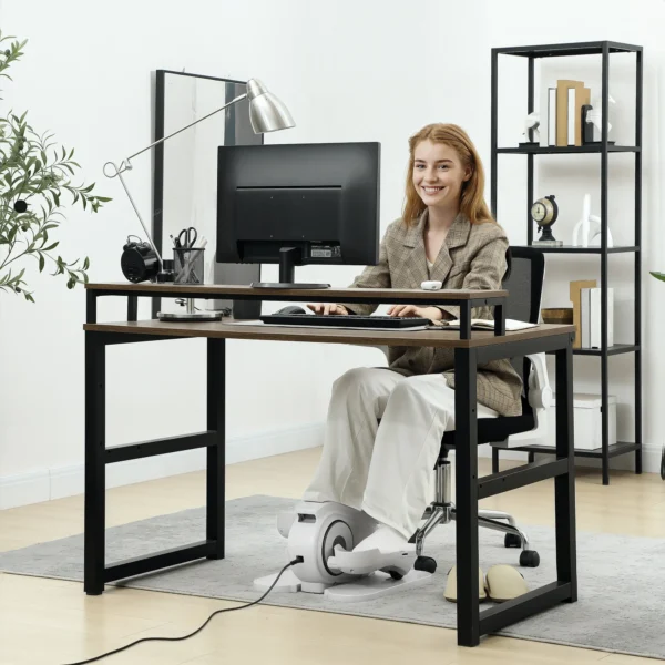 Sportnow mini elliptische trainer onder het bureau mini crosstrainer voor thuis elliptische been trainer met 10 traps snelheid, lcd monitor, afstandsbediening, voor kantoor, senioren 10