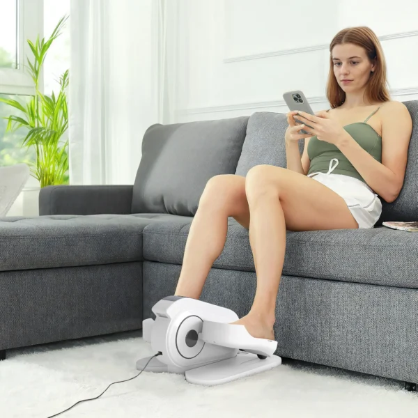 Sportnow mini elliptische trainer onder het bureau mini crosstrainer voor thuis elliptische been trainer met 10 traps snelheid, lcd monitor, afstandsbediening, voor kantoor, senioren 2