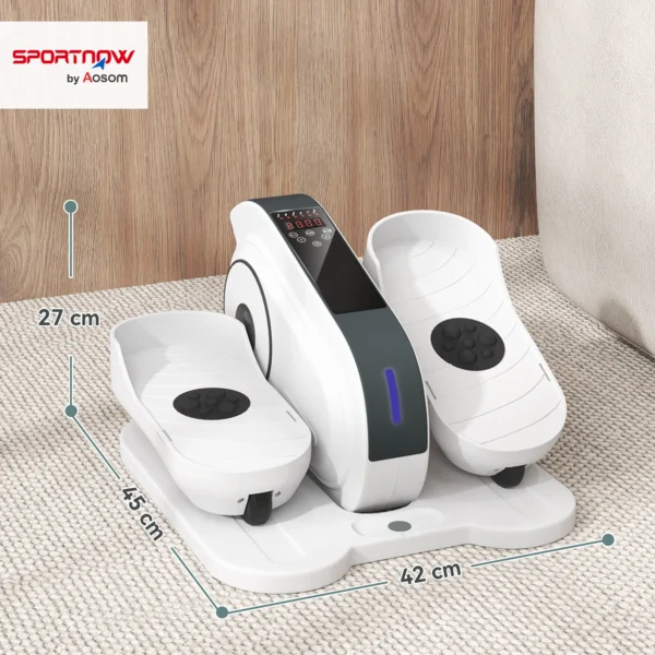 Sportnow mini elliptische trainer onder het bureau mini crosstrainer voor thuis elliptische been trainer met 10 traps snelheid, lcd monitor, afstandsbediening, voor kantoor, senioren 4