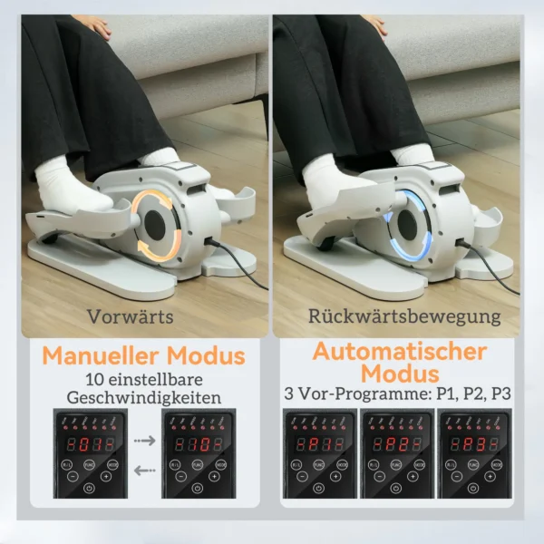 Sportnow mini elliptische trainer onder het bureau mini crosstrainer voor thuis elliptische been trainer met 10 traps snelheid, lcd monitor, afstandsbediening, voor kantoor, senioren 5