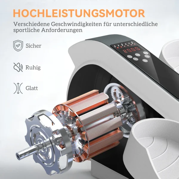 Sportnow mini elliptische trainer onder het bureau mini crosstrainer voor thuis elliptische been trainer met 10 traps snelheid, lcd monitor, afstandsbediening, voor kantoor, senioren 9