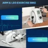 Sportnow pedaaltrainer mini thuis trainer voor senioren met 8 verstelbare magnetische weerstand & lcd display arm en been trainer fitnessfiets voor thuis trainingsapparaat 5