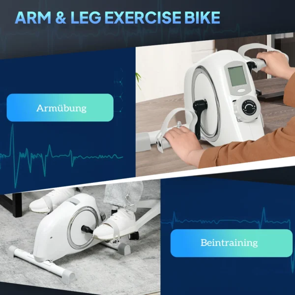 Sportnow pedaaltrainer mini thuis trainer voor senioren met 8 verstelbare magnetische weerstand & lcd display arm en been trainer fitnessfiets voor thuis trainingsapparaat 5