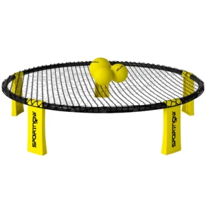 Sportnow roundnet set spieleset met spelnet 3 ballen draagtas ballpomp spikeball set voor tuin strand park binnen 1