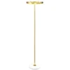 Staande led lamp voor woonkamer, dimbare staande lamp met 3 lichtkleuren, voetschakelaar, staande lamp met metalen standaard, acryl lampenkap voor slaapkamer, kantoor goud 1