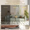Staande led lamp voor woonkamer, dimbare staande lamp met 3 lichtkleuren, voetschakelaar, staande lamp met metalen standaard, acryl lampenkap voor slaapkamer, kantoor goud 5