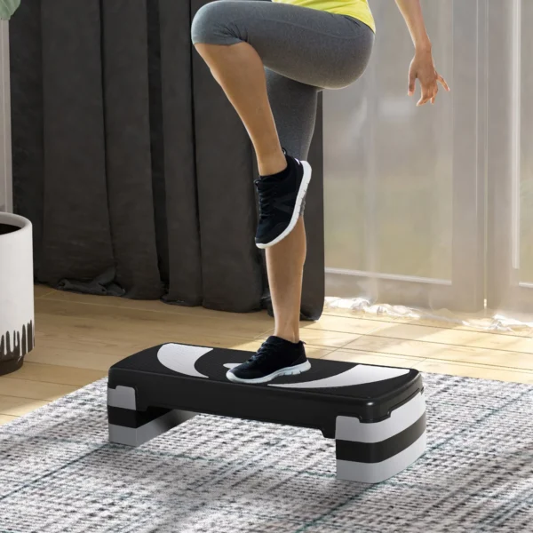Stepbord aerobic stepper hoogte verstelbaar 10/15/20 cm fitness thuis trainer tot 150 kg 80x31 cm 2
