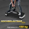 Stepbord aerobic stepper hoogte verstelbaar 10/15/20 cm fitness thuis trainer tot 150 kg 80x31 cm 7
