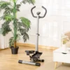 Stepper thuis trainer fitnessapparaat met handvat voor been en biltraining, lcd scherm, verstelbare snelheid 2