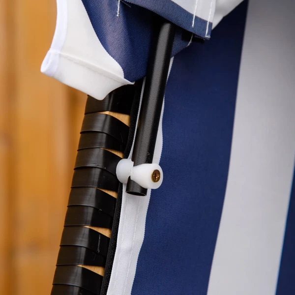 Strandstoel, 5 traps, dubbele zonneligstoel met dak, dubbele ligstoel met drankhouders, chaise longue, pe rattan, 118 x 79 x 160 cm 9