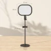 Tafellamp met telefoonhouder, 5 kleurmodi & 10 helderheidsniveaus nachtlamp met geheugenfunctie voor woonkamer, slaapkamer metaal, zwart 4
