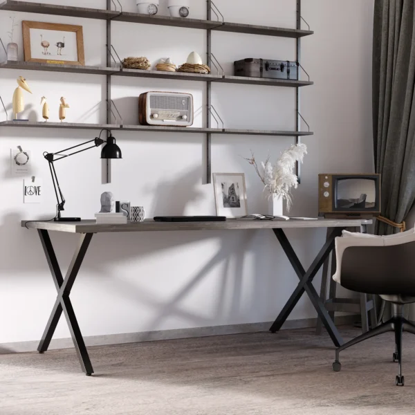 Tafelpoten 2 stuks x vorm van staal voor eettafel bureau salontafel zwart 72cm stabiel en modern 2