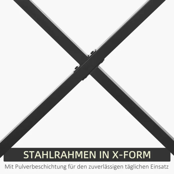 Tafelpoten 2 stuks x vorm van staal voor eettafel bureau salontafel zwart 72cm stabiel en modern 7