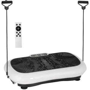 Trilplaat fitnessapparaat met 2 fitnessbanden, 99 trilniveaus tot 120 kg, voor effectieve volledige lichaamstraining 200w 1