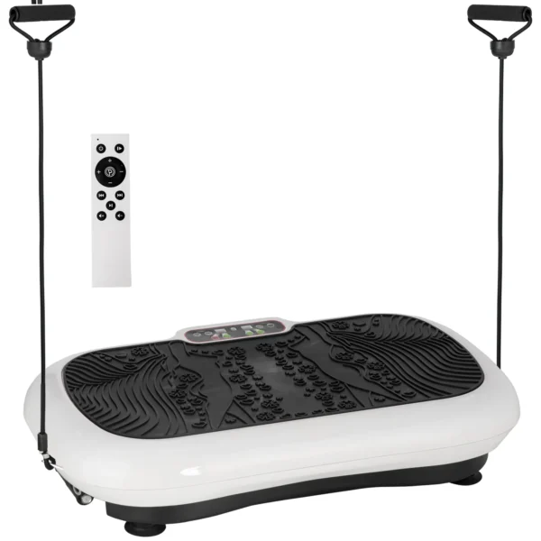Trilplaat fitnessapparaat met 2 fitnessbanden, 99 trilniveaus tot 120 kg, voor effectieve volledige lichaamstraining 200w 1