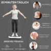 Trilplaat fitnessapparaat met 2 fitnessbanden, 99 trilniveaus tot 120 kg, voor effectieve volledige lichaamstraining 200w 8