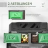 Trommelcomposter 160l tuincomposter met 2 kamers, draaibaar, voor biologisch afval, zwart, efficiënt & robuust 5