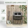 Trommelcomposter 160l tuincomposter met 2 kamers, draaibaar, voor biologisch afval, zwart, efficiënt & robuust 8