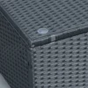Tuin bijzettafel salontafel van weerbestendig polyrattan zwart 85x50x39cm voor balkon terras 10