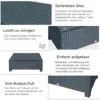 Tuin bijzettafel salontafel van weerbestendig polyrattan zwart 85x50x39cm voor balkon terras 6
